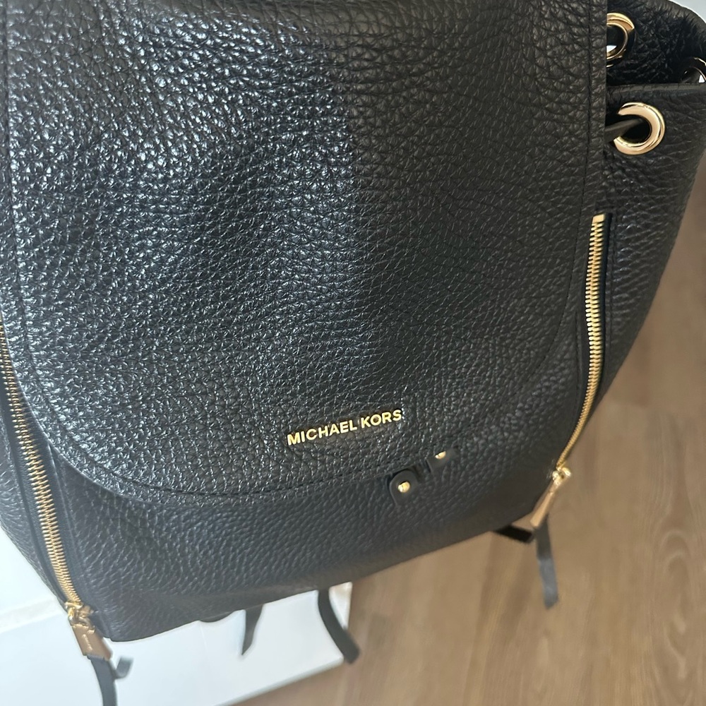 Michael Kors Textured Black Backpack and bag - Picture 2 of 6